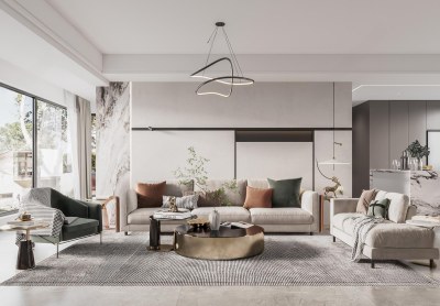 现代客餐厅3D模型下载